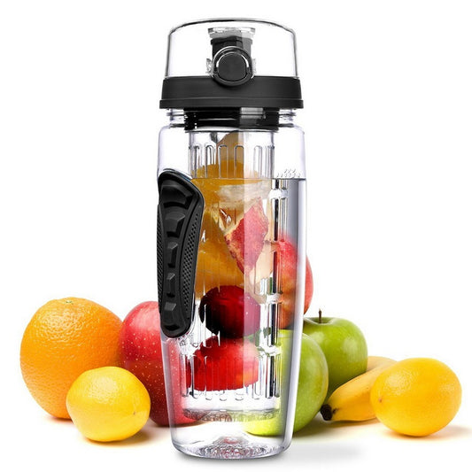 1L Wasserflasche mit Fruchteinsatz – BPA-frei & perfekt für Sport & Alltag